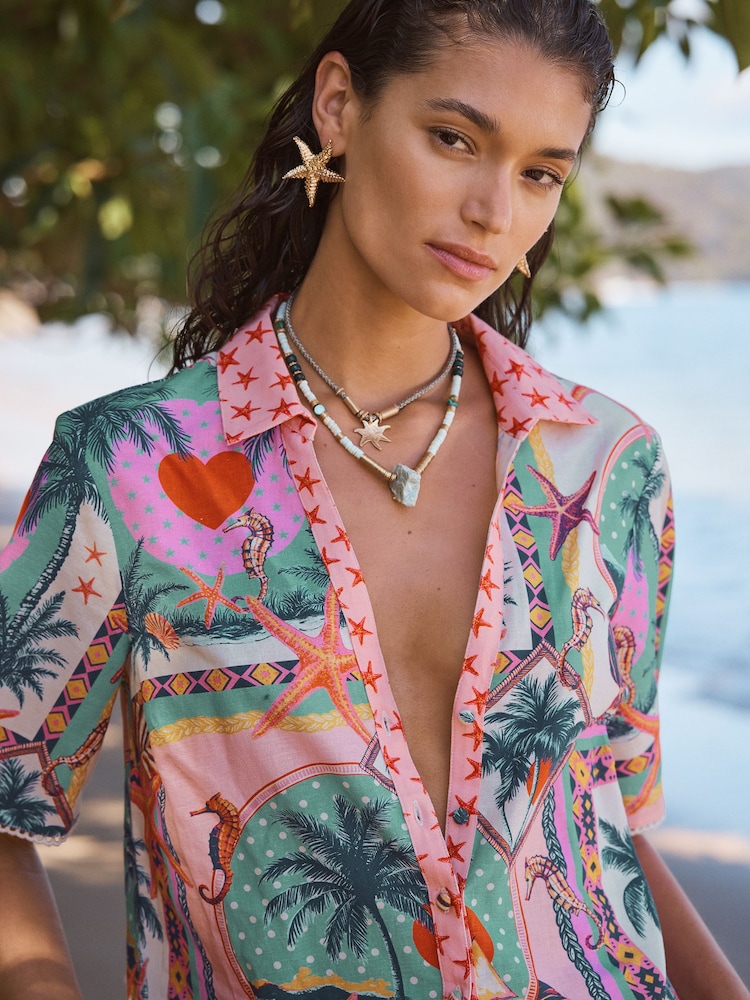 Love & Roses Beach Shirt - Bild 2 von 4