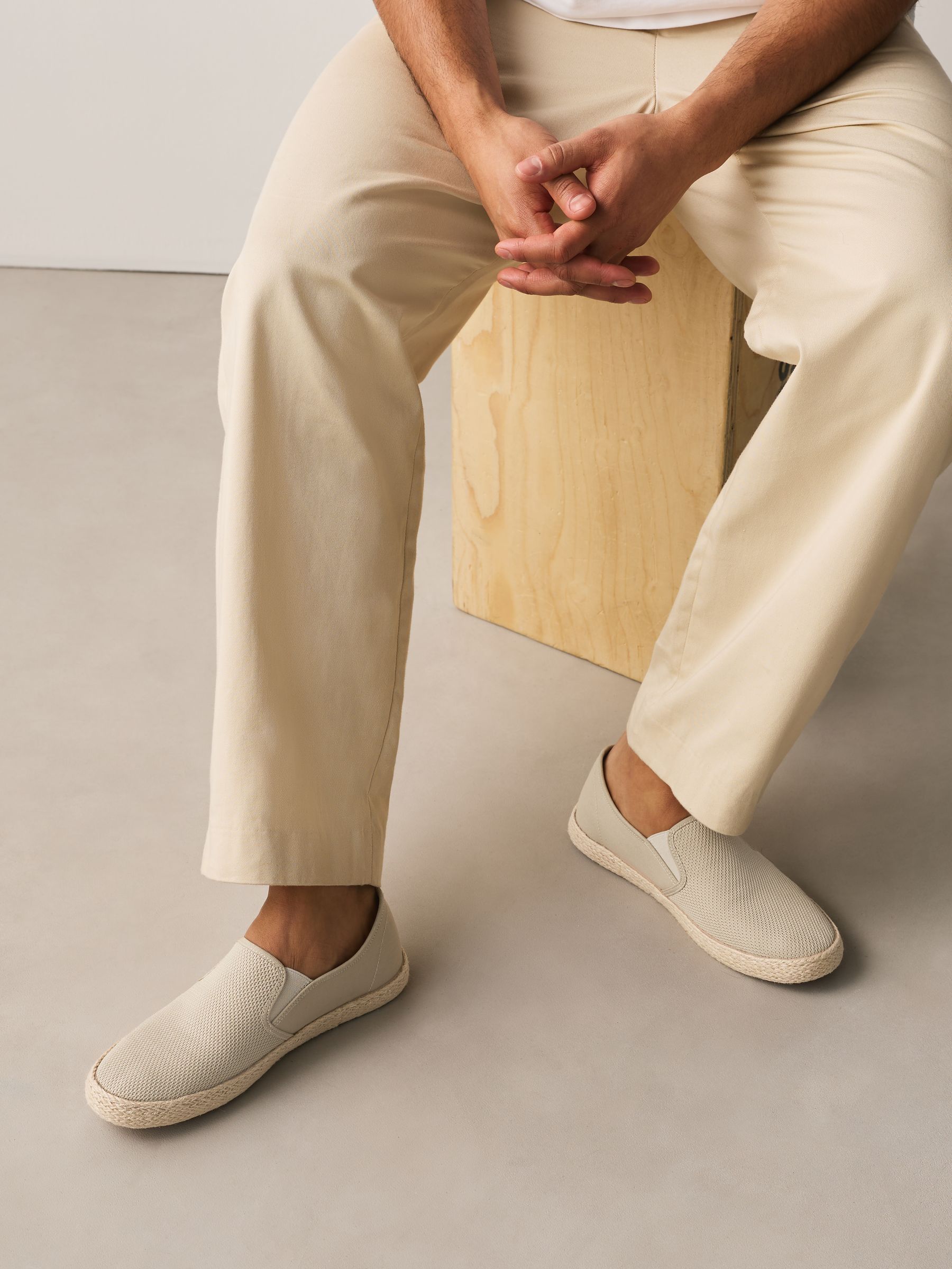 Buy Taupe Mesh On Espadrilles Shoes from Next USA