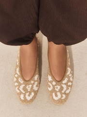 Leopard N.Premium Hand Beaded Ballet Flats - Image 1 of 5