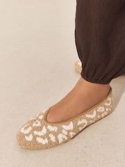 Leopard N.Premium Hand Beaded Ballet Flats - Image 4 of 5