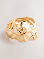Gold Tone Shell Hinge Bangle - Image 1 of 3