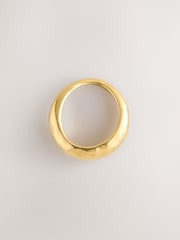 Gold Tone Stainless Steel Waterproof Domed Ring - Image 5 of 6