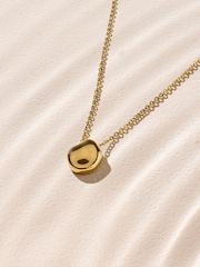 Goldfarben - Wasserdichte Edelstahl-Pebble-Halskette - Bild 3 von 4