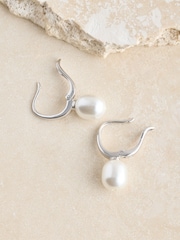 Sterling Silver Pearl Drop Earrings - Image 3 of 6