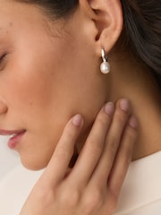 Sterling Silver Pearl Drop Earrings - Image 4 of 6