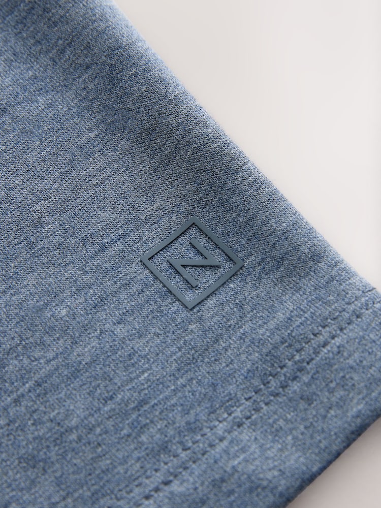 Bleumarin albastru - Soft Touch Lightweight T-Shirt and Shorts Set - Imaginea 12 din 12