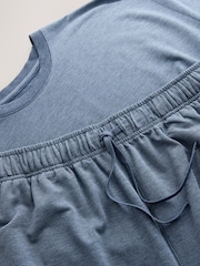 Navy Blue Soft Touch Lightweight T-Shirt and Shorts Set - Image 4 of 6