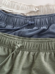 Green/Navy Soft Touch Lightweight Shorts 3 Pack - Image 5 of 8