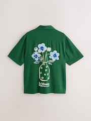 Green Back Print Short Sleeve Shirts - Image 7 of 9