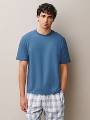 Blue Eid Check Short Sleeve Pyjamas Set - Image 2 of 6