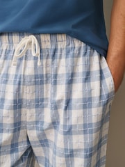 Blue Eid Check Short Sleeve Pyjamas Set - Image 5 of 6