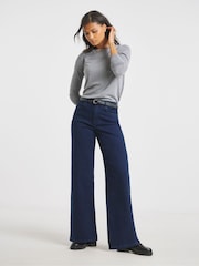 Blau - Simply Be Wide Leg Cosy Jeans - Bild 1 von 4