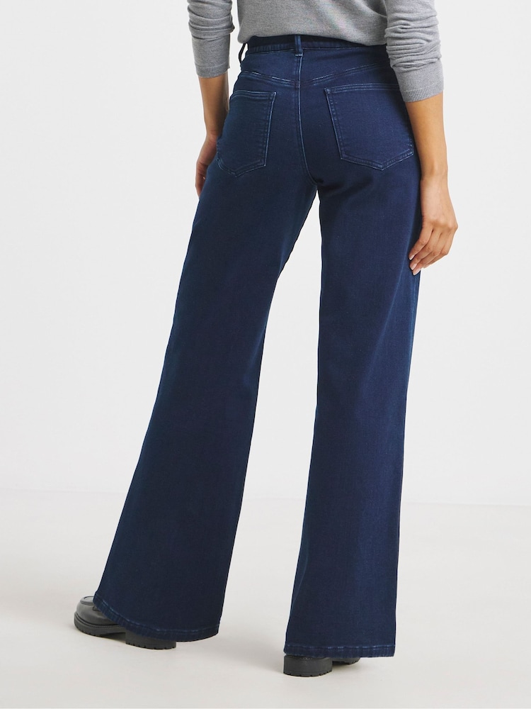 Blau - Simply Be Wide Leg Cosy Jeans - Bild 2 von 4