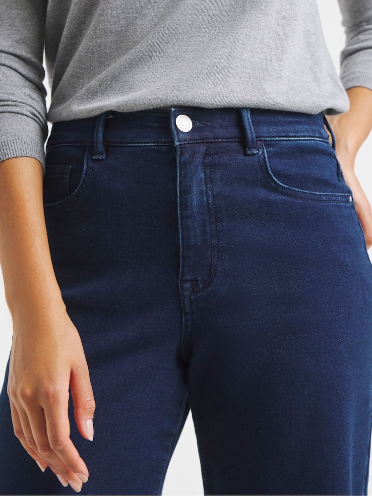Simply Be Blue Wide Leg Cosy Jeans - Image 4 of 4 Simply Be Blue Wide Leg Cosy Jeans - Image 4 of 4