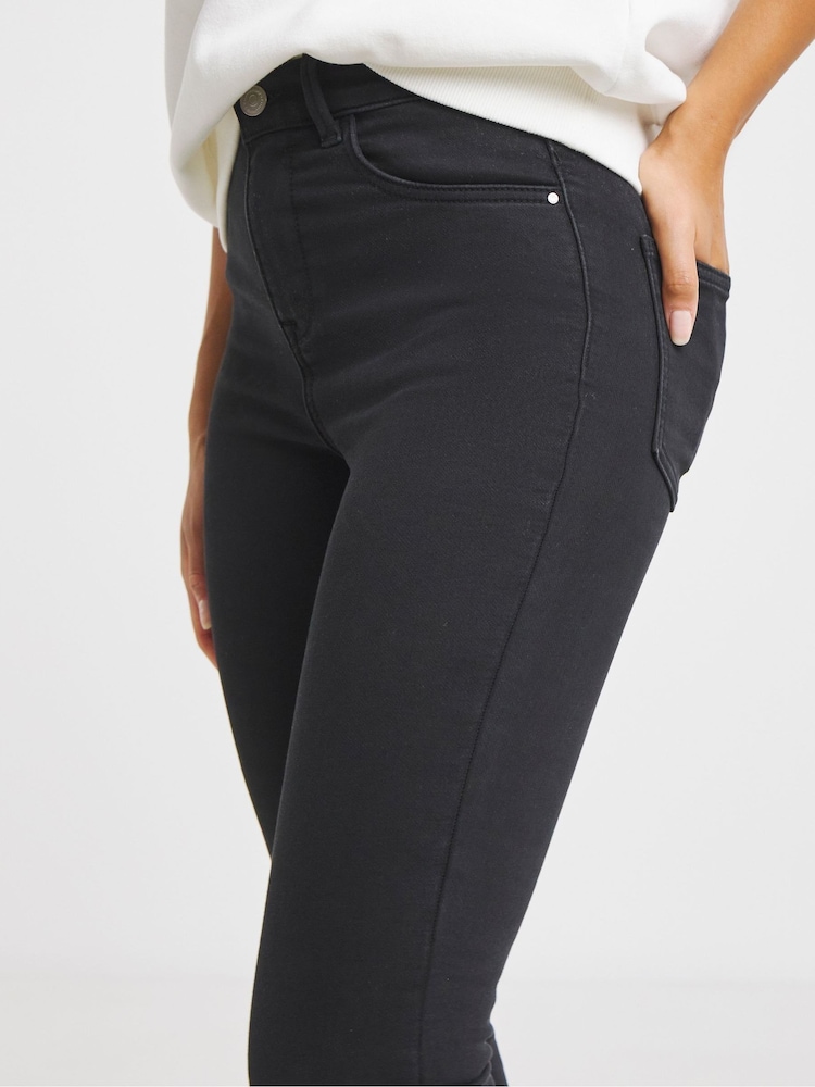 Simply Be Black Skinny Cosy Jeans - Image 4 of 4 Simply Be Black Skinny Cosy Jeans - Image 4 of 4