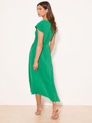Lipsy Short Sleeve Ruched Split Midi Dress - Imagen 5 de 5