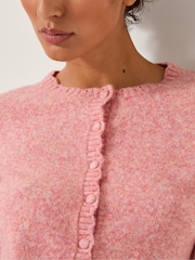 Monsoon Pink Sera Scallop Cardigan - Image 3 of 4