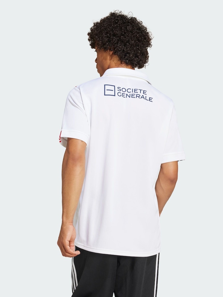 adidas White France Rugby Away Football Shirt - Image 2 of 5 adidas White France Rugby Away Football Shirt - Image 2 of 5
