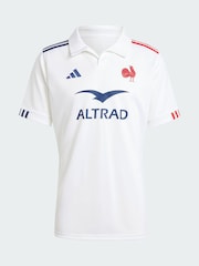 adidas White France Rugby Away Football Shirt - Image 5 of 5