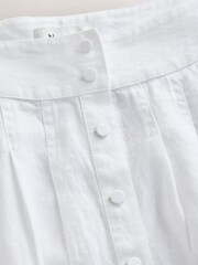 White N. Premium 100% Linen Midi Skirt - Image 8 of 8