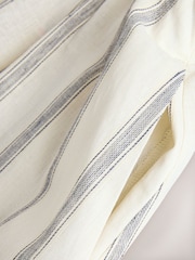 Ecru/Navy Stripe N. Premium Linen Cotton Blend Maxi Skirt - Image 3 of 3