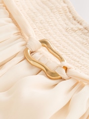 Ecru Belted Chiffon Maxi Skirt - Image 3 of 3