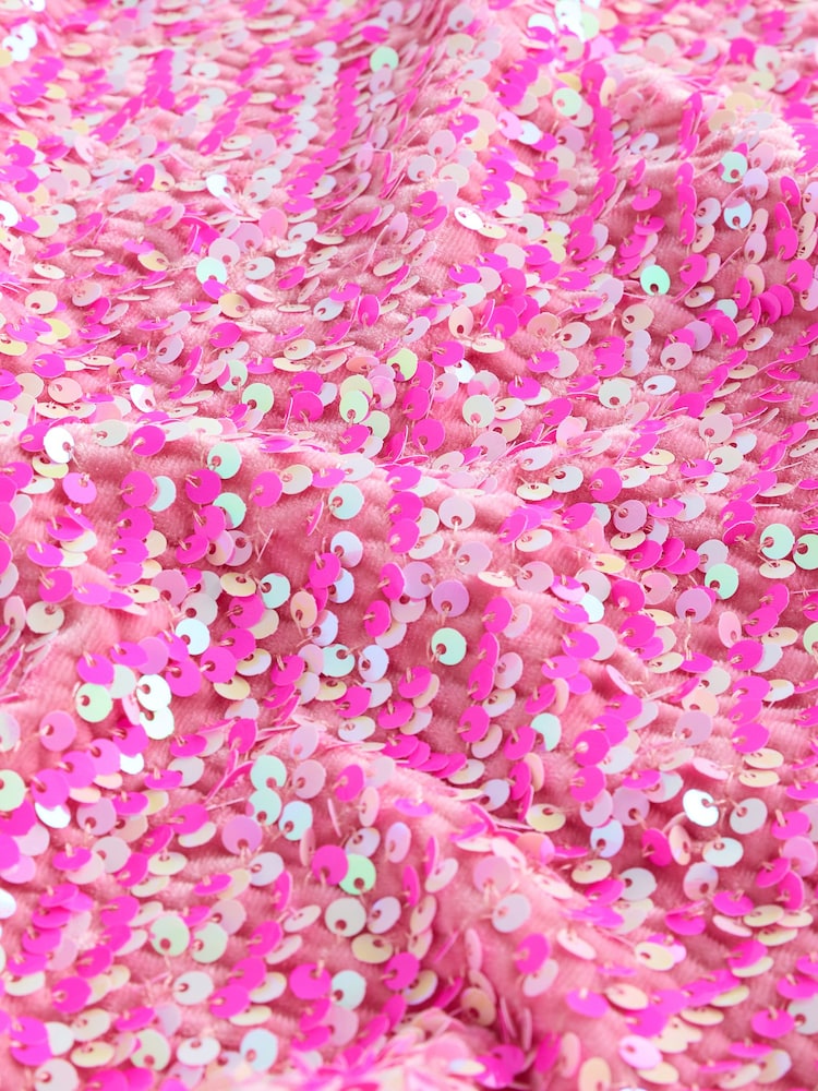 Pink Sequin Mini Skirt - Image 2 of 3