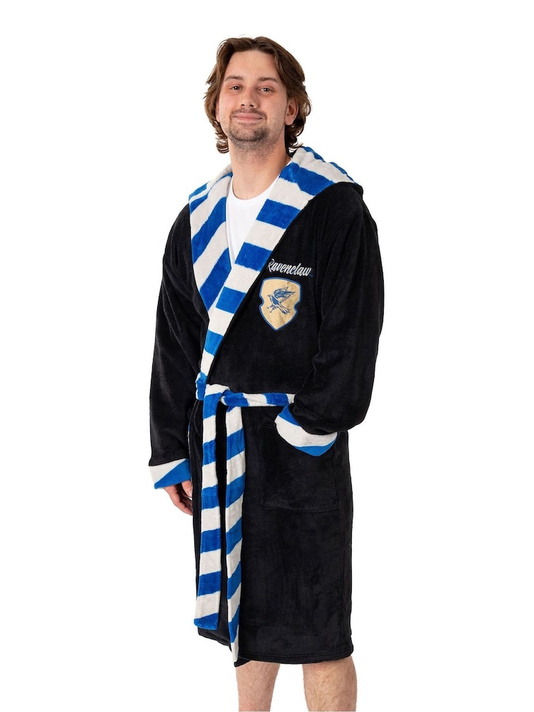Vanilla Underground Black Harry Potter Ravenclaw Hooded Bathrobe - Image 1 of 6 Vanilla Underground Black Harry Potter Ravenclaw Hooded Bathrobe - Image 1 of 6