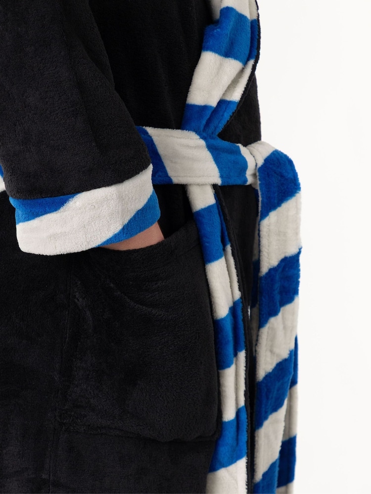 Vanilla Underground Black Harry Potter Ravenclaw Hooded Bathrobe - Image 6 of 6 Vanilla Underground Black Harry Potter Ravenclaw Hooded Bathrobe - Image 6 of 6