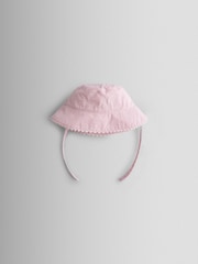 JoJo Maman Bébé Pink Gingham Floppy Sun Hat - Image 1 of 3