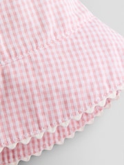 JoJo Maman Bébé Pink Gingham Floppy Sun Hat - Image 3 of 3