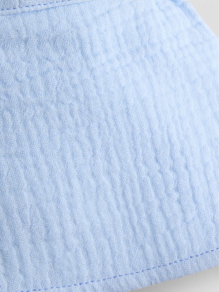 JoJo Maman Bébé Blue Cheesecloth Legionnaire Cap - Image 4 of 4