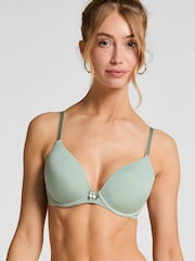 Hunkemoller Green Plunge Padded Underwired Bra - Image 1 of 5