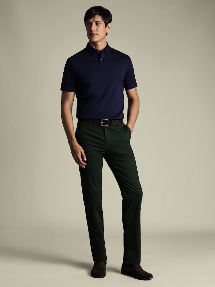 Charles Tyrwhitt Green Slim Fit Ultimate Non-Iron Chinos - Image 1 of 4