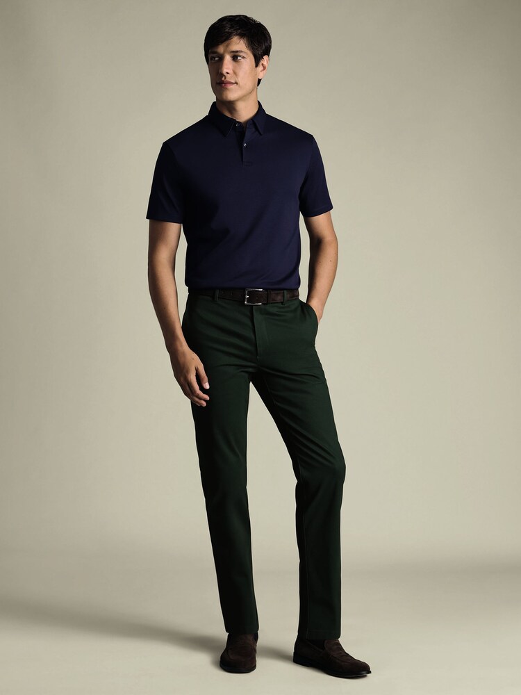 Charles Tyrwhitt Green Slim Fit Ultimate Non-Iron Chinos - Image 1 of 4 Charles Tyrwhitt Green Slim Fit Ultimate Non-Iron Chinos - Image 1 of 4