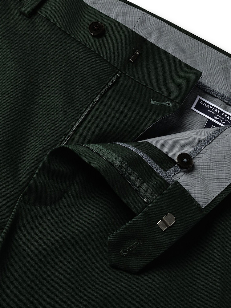 Charles Tyrwhitt Green Slim Fit Ultimate Non-Iron Chinos - Image 4 of 4