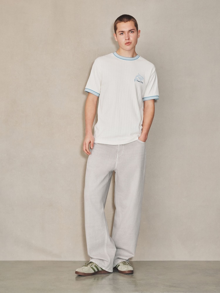 White EDIT Graphic Ringer T-Shirt - Image 2 of 4