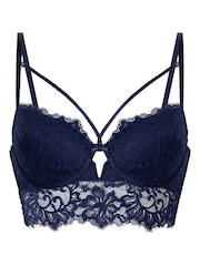 Hunkemöller Blue Isabella Padded Underwired Longline Bra - صورة 4 من 5