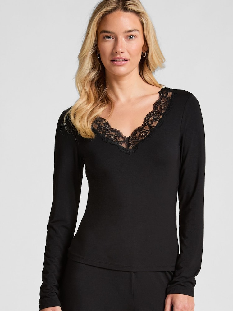 Hunkemoller Black Pyjamas Set - Image 1 of 5 Hunkemoller Black Pyjamas Set - Image 1 of 5