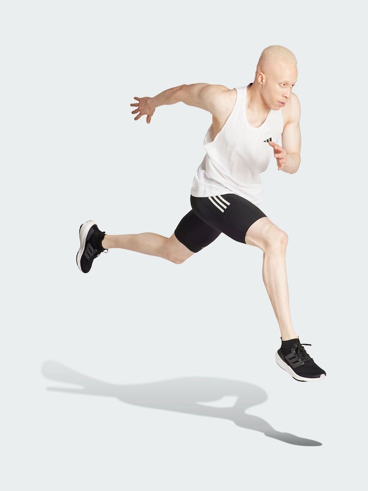 adidas Black Own the Run Short Tights - Image 1 of 6 adidas Black Own the Run Short Tights - Image 1 of 6