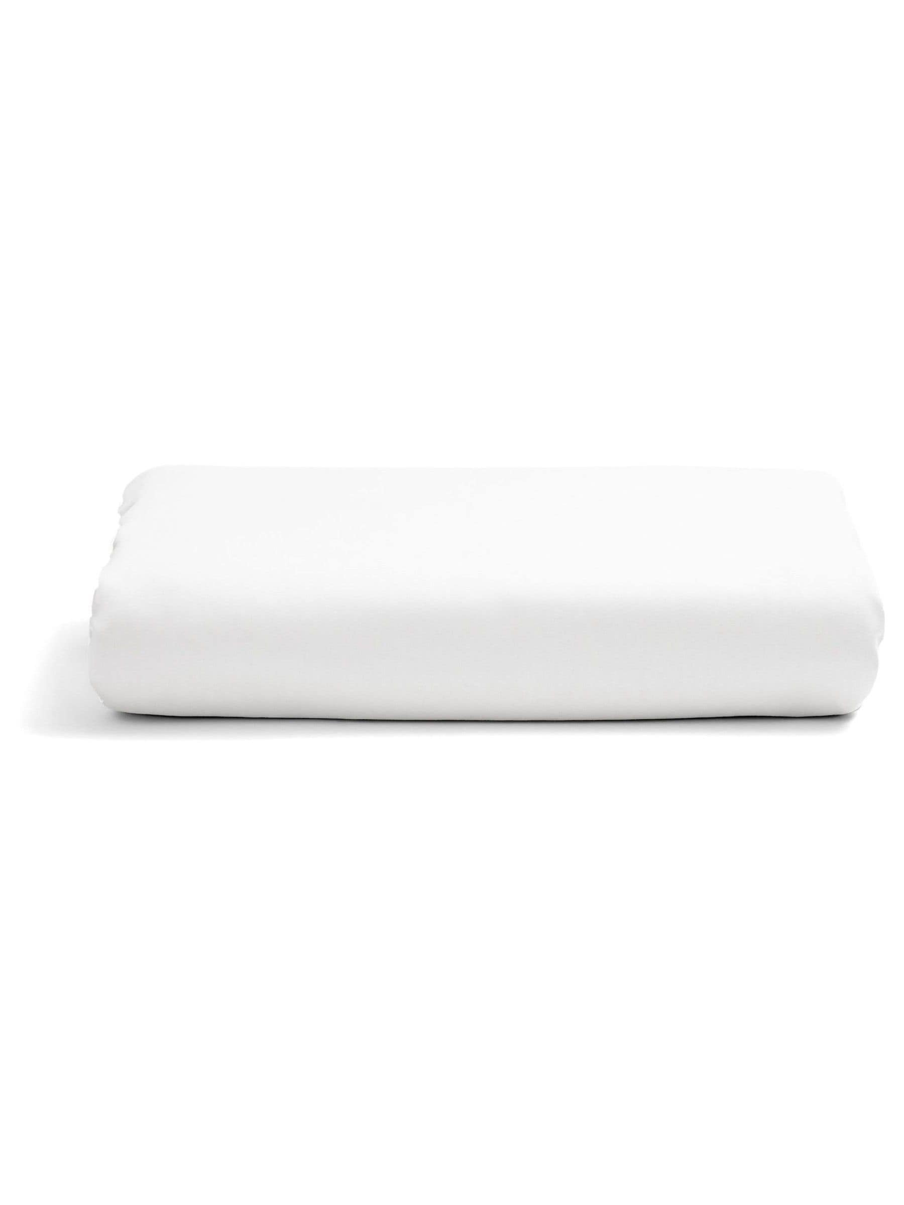 CHRISTY 400TC Luxury Cotton Sateen Plain Dye Bedding Fitted Sheets in White | Size: Super King Fitted - Image 5