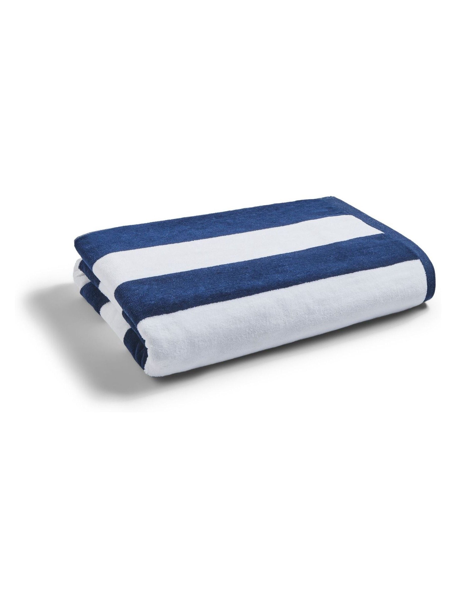 Buy Christy Navy Cabana Velour Striped Beach Towel from Next USA