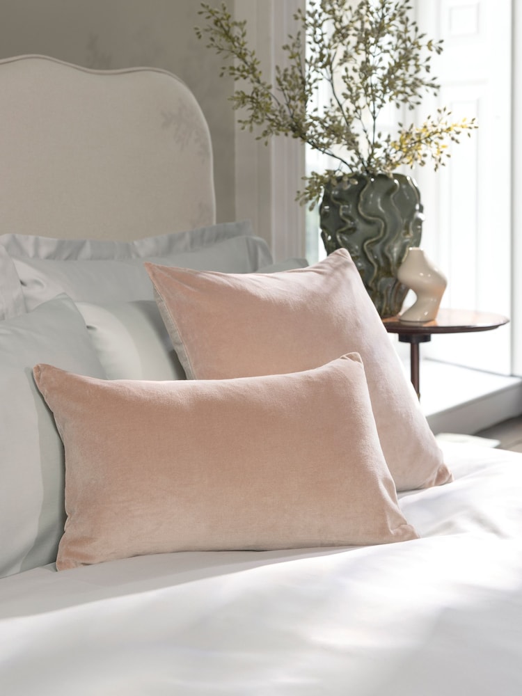 Christy Dusky Pink Jaipur Velvet Filled Cushion - Image 1 of 3