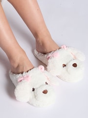 Boux Avenue Dog Borg White Mules - Image 1 of 5