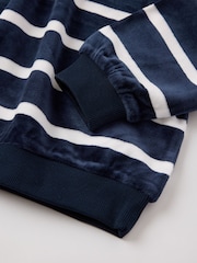 Polarn O. Pyret Blue Striped Velour Top - Image 2 of 2