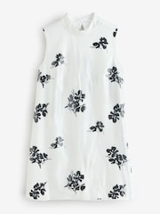 French Connection White Madeline Sequin Sleeveless Dress - Image 1 of 1