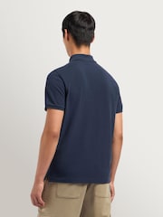 Moose Knuckles Blue Everett Short Sleeve Logo Polo Shirt - Image 2 of 5