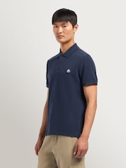 Moose Knuckles Blue Everett Short Sleeve Logo Polo Shirt - Image 3 of 5