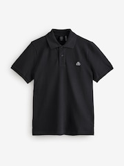 Moose Knuckles Black Everett Short Sleeve Logo Polo Shirt - Image 4 of 5