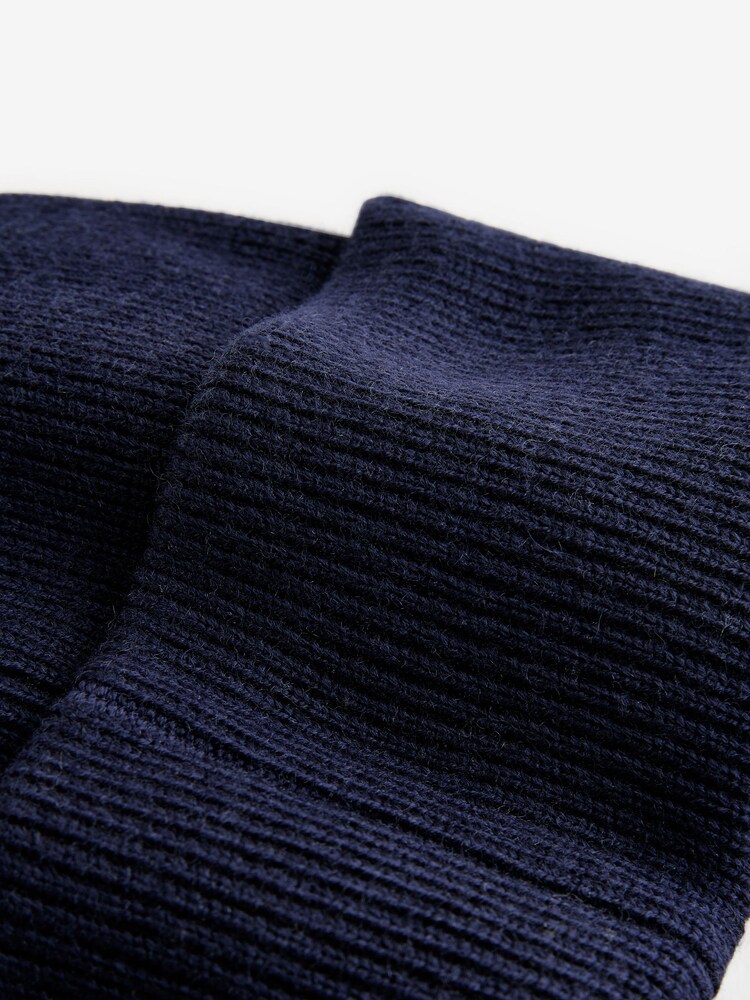 Moose Knuckles Blue Large Logo Beanie - Image 5 of 5